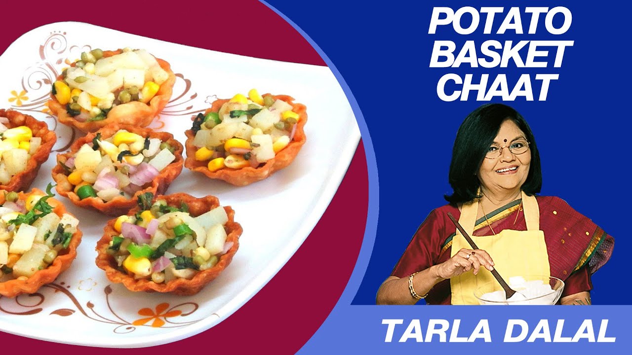 Potato Basket (Aloo Tokri) Chaat Recipe by Tarla Dalal | Indian Chaat
