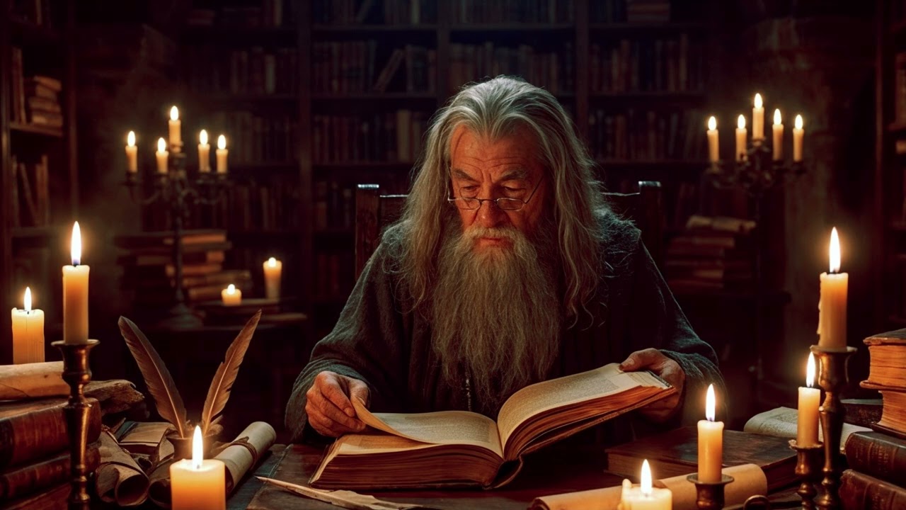 Read with Gandalf in the Library | LOTR Ambient Music for Reading, Focus & Study
