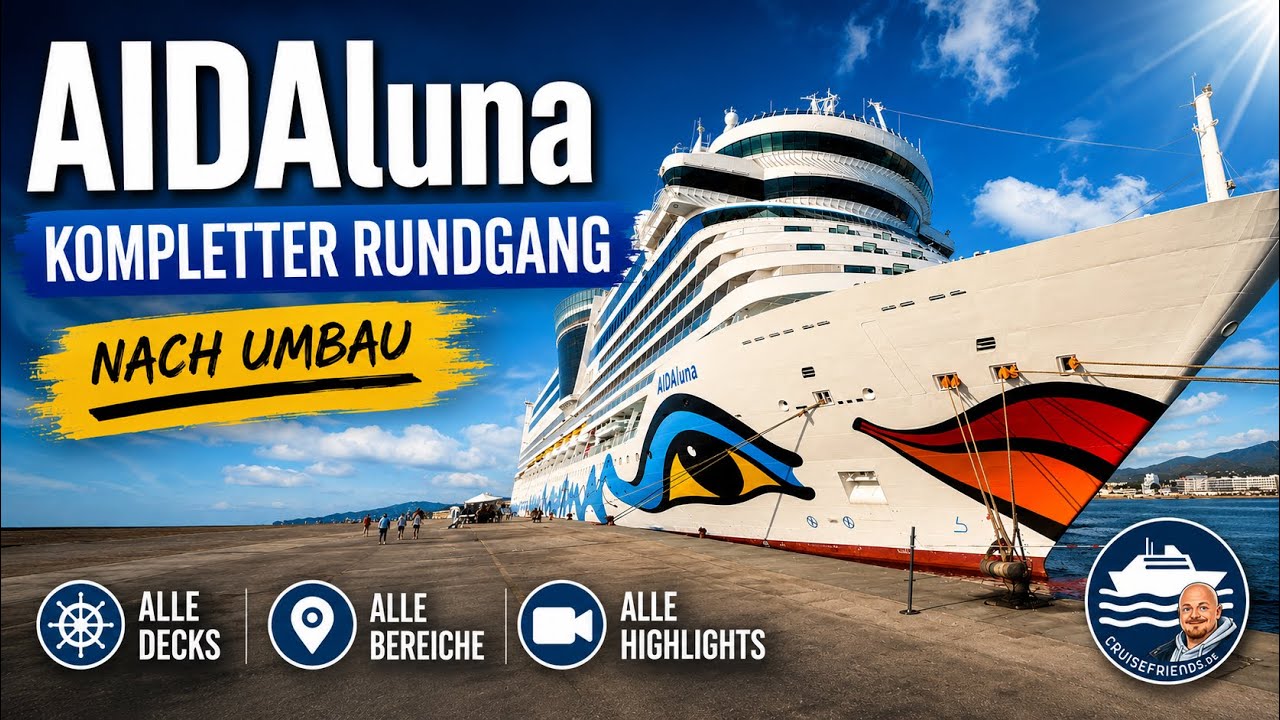 AIDAluna Rundgang - AIDA Evolution - Schiffsrundgang - Cruises Luna Kreuzfahrt