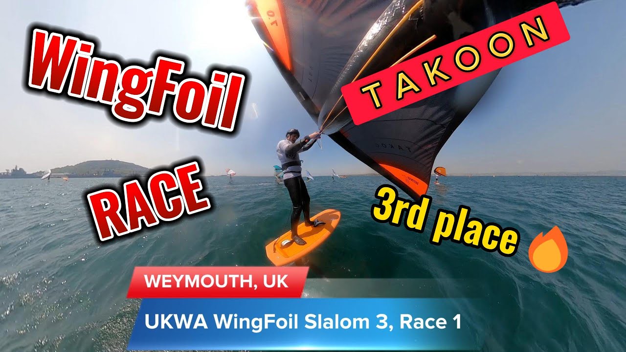 3rd place on the first Wing Foil Slalom Race with new Takoon gear