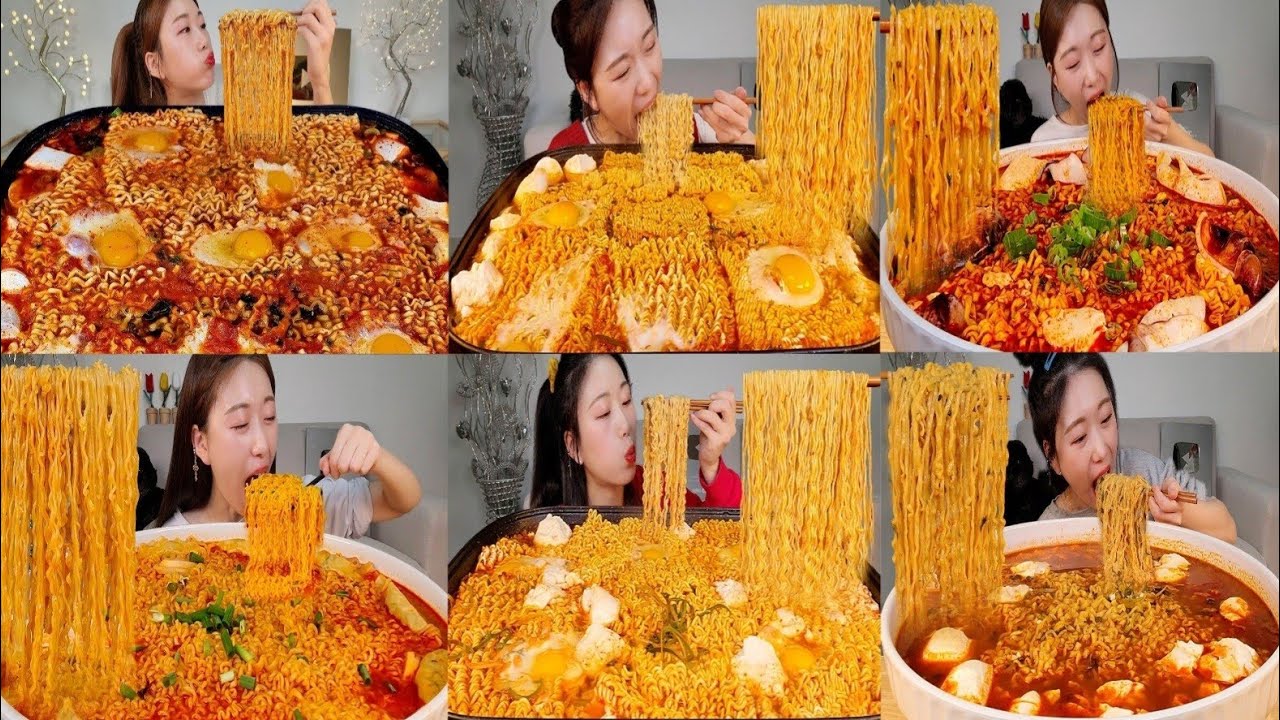 ASMR 국물 라면 먹방 1시간 몰아보기 🍜🍥 Ramen MUKBANG
