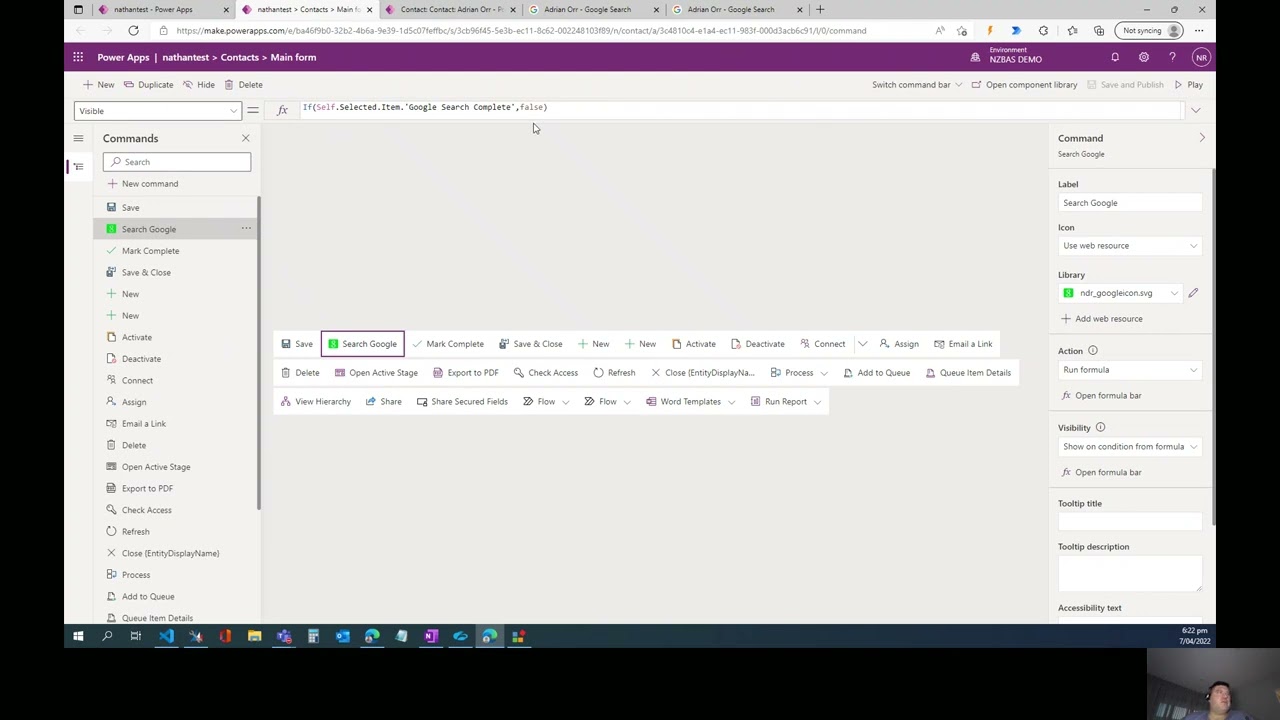 PowerFX Buttons - Custom Icons and Visibility
