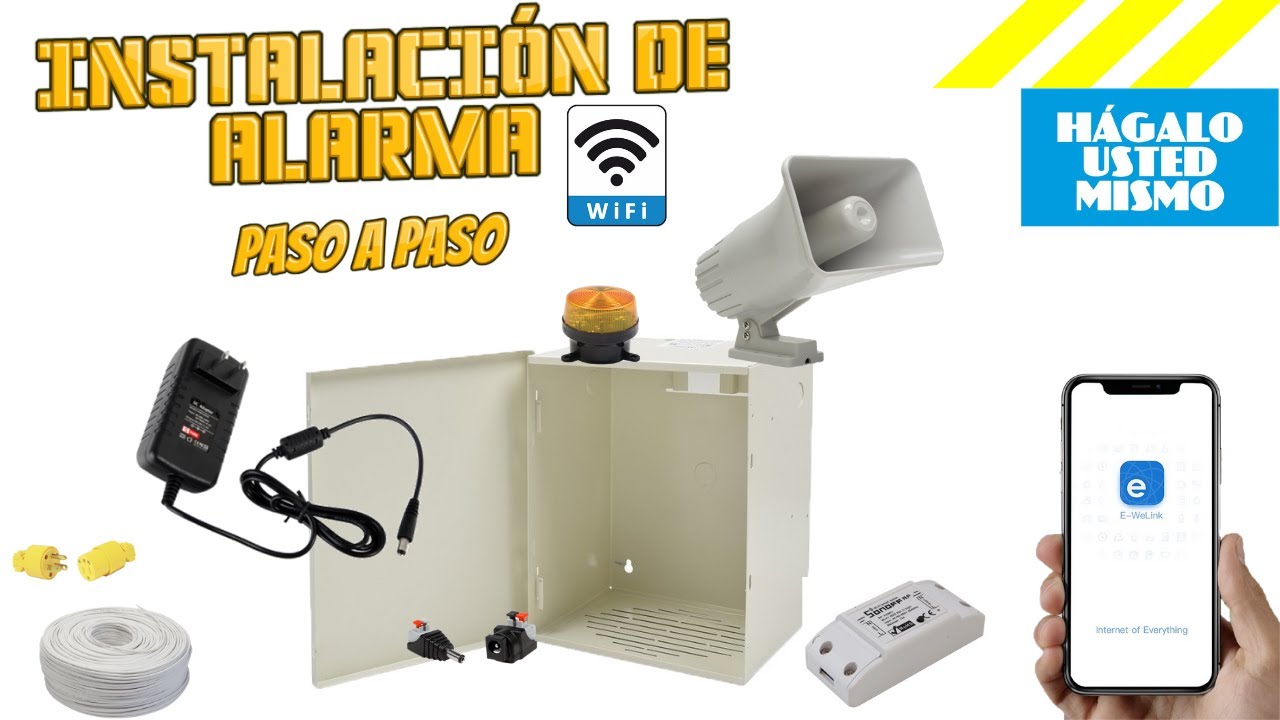 📢 Cómo INSTALAR ALARMA CASERA VECINAL con SONOFF, ESTROBO y BOTÓN de PÁNICO PASO a PASO WIFI APP  🤓