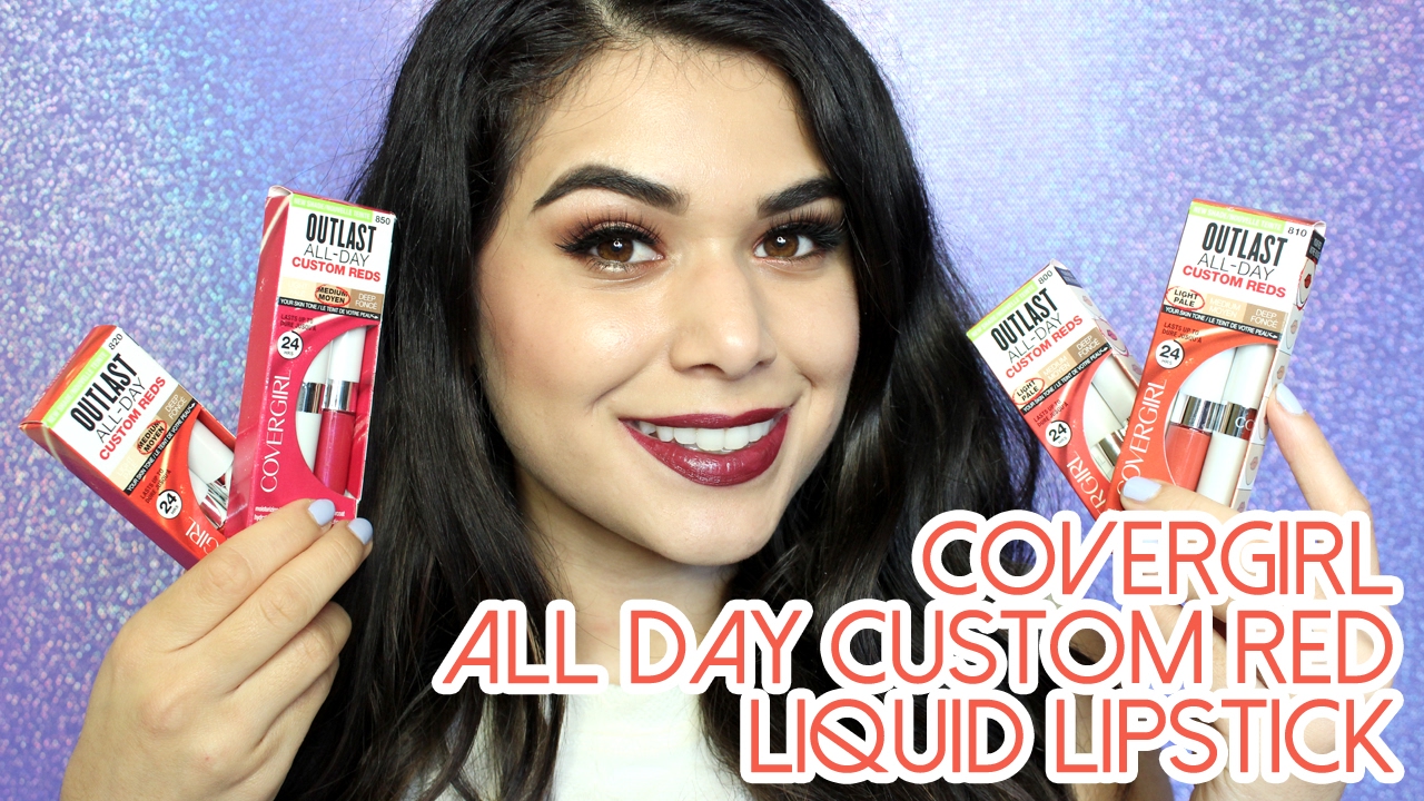 Covergirl Outlast All Day Custom Red Lip Colors | LIVE SWATCHES & REVIEW