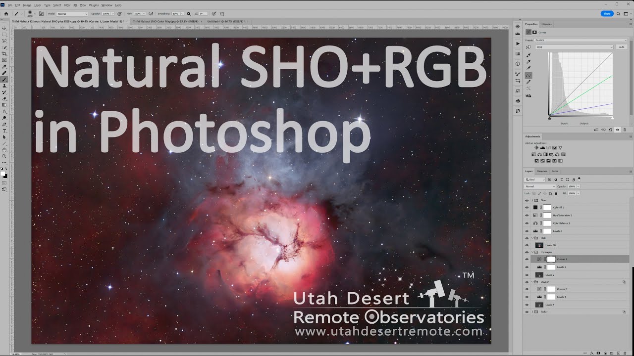 Creating a Natural SHO+RGB Astro Image in Photoshop