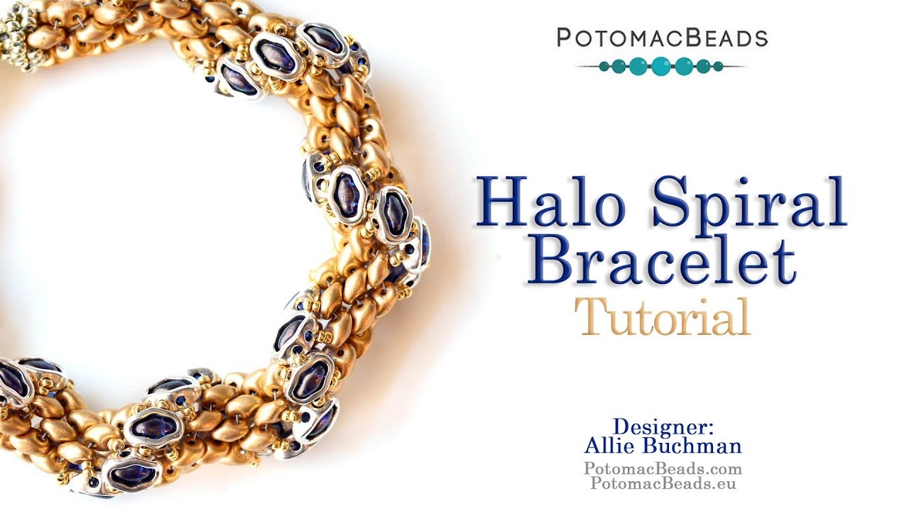 Halo Spiral Bracelet- DIY Jewelry Making Tutorial by PotomacBeads