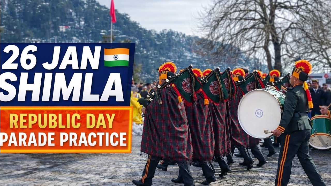 🇮🇳 Republic Day Parade Practice in Shimla | 26 January 2026 | Patriotic Vibes ❄️