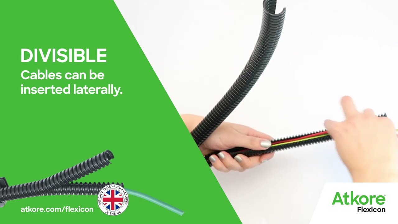Divisible Flexible Conduit ideal for retrofit applications to offer additional Cable Protection