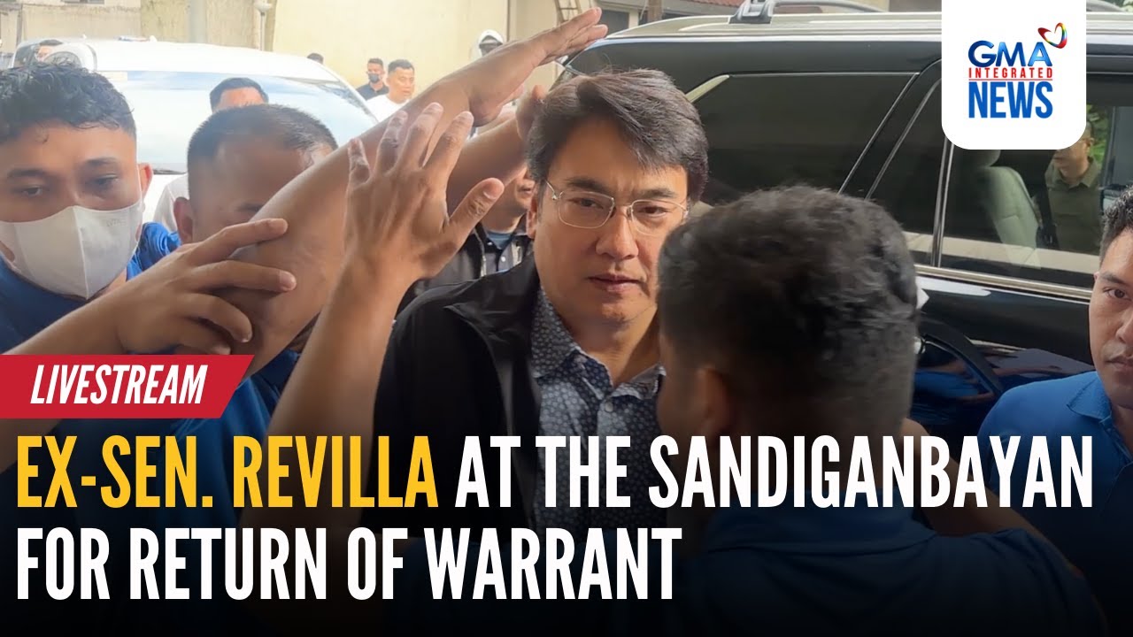 LIVE - Former Sen. Bong Revilla arrives at the Sandiganbayan for the return... | GMA Integrated News