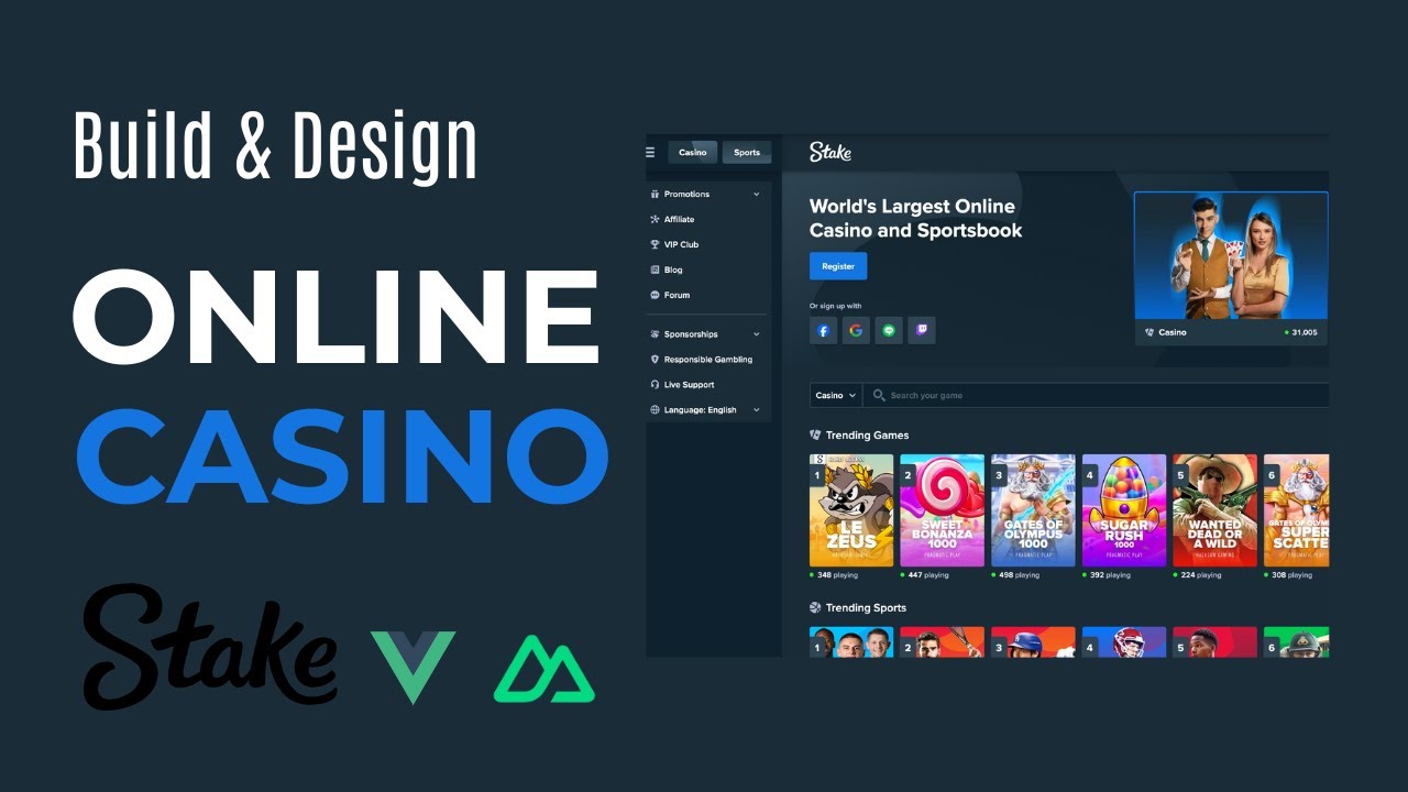 Build & Design Online Casino App/Website in Vue & Nuxt | Stake Online Casino Rebuild | HTML CSS JS