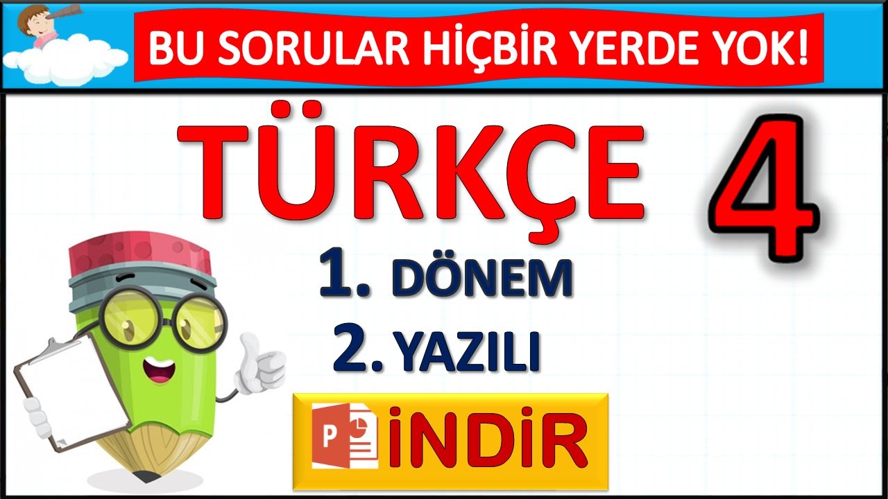 4. Sınıf Türkçe 1. Dönem 2. Yazılı Test | Türkçe 4. Sınıf Yazılı ⏰ 10 Saniye Geri Sayımlı)