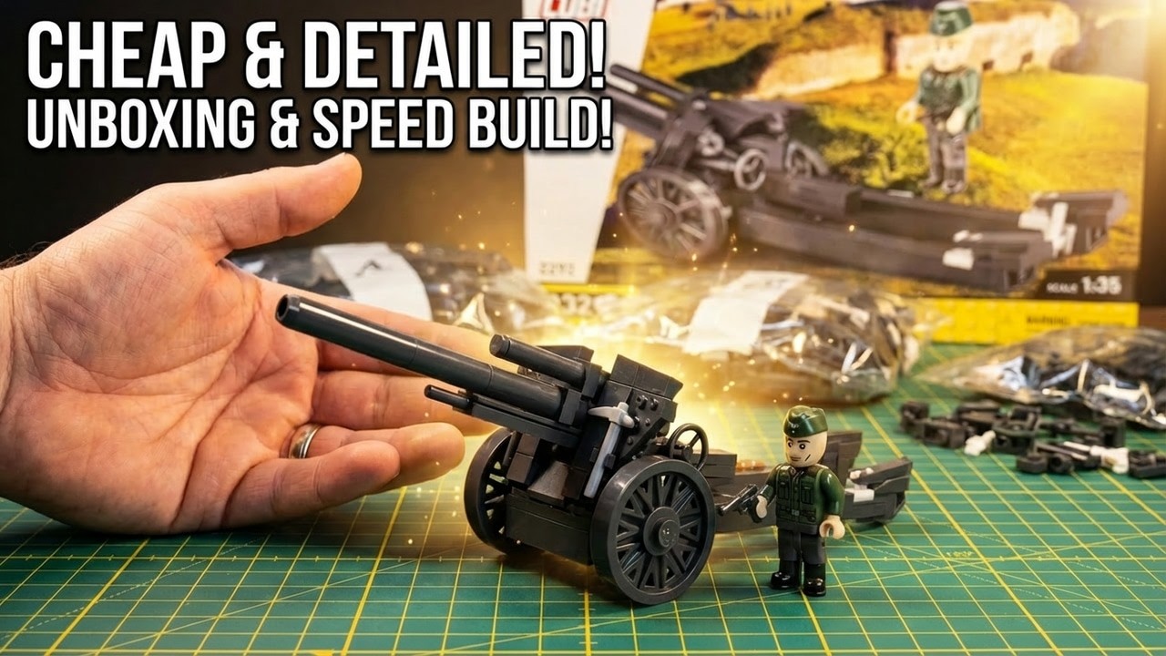 Cheap & Detailed WW2 Artillery! Cobi 2292 10.5 cm leFH 18 Unboxing & Speed Build
