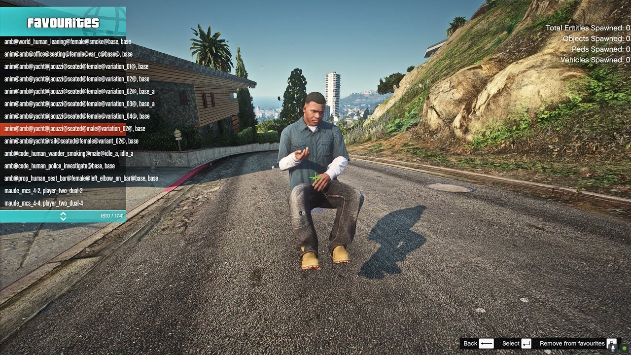 GTAV┇วิธีการลงท่าFavouriteAnims 5000 ท่า