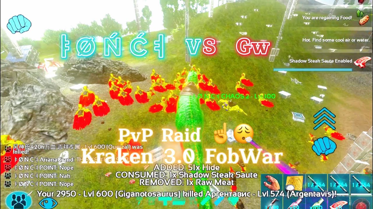 Kraken 3.0 FobWar PvP Raid ㅑØ Ń ĆㅕVs Gw 💀🔥 || PvP Raid || Ark Mobile