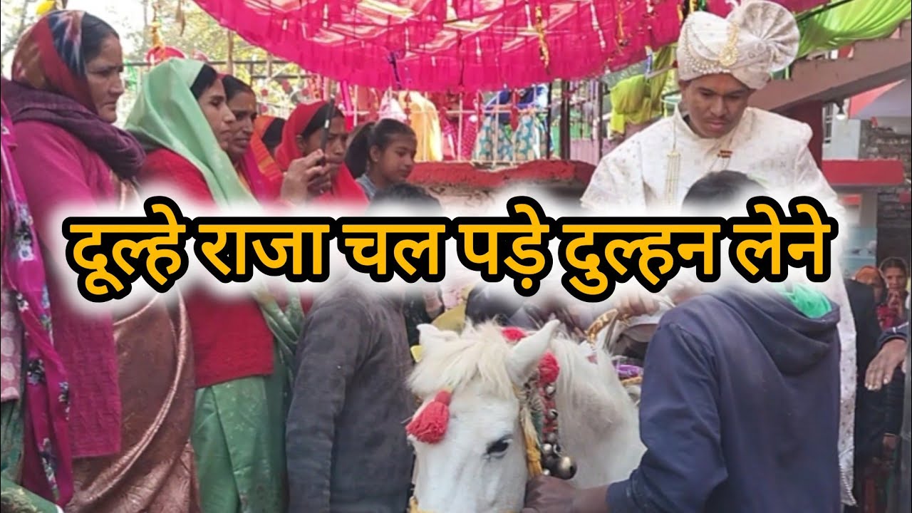 ||घोड़ी चढ़ा दूल्हा शुरू हुई दुल्हनिया लाने की रस्म ब्याह की शहनाई और घोड़ी पर सवार दूल्हा||