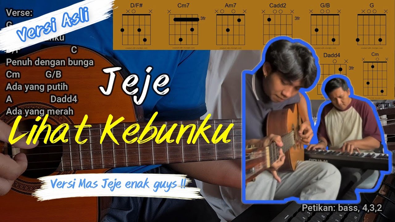 Lihat Kebunku -  Versi Jeje Tutorial Gitar Versi Petikan