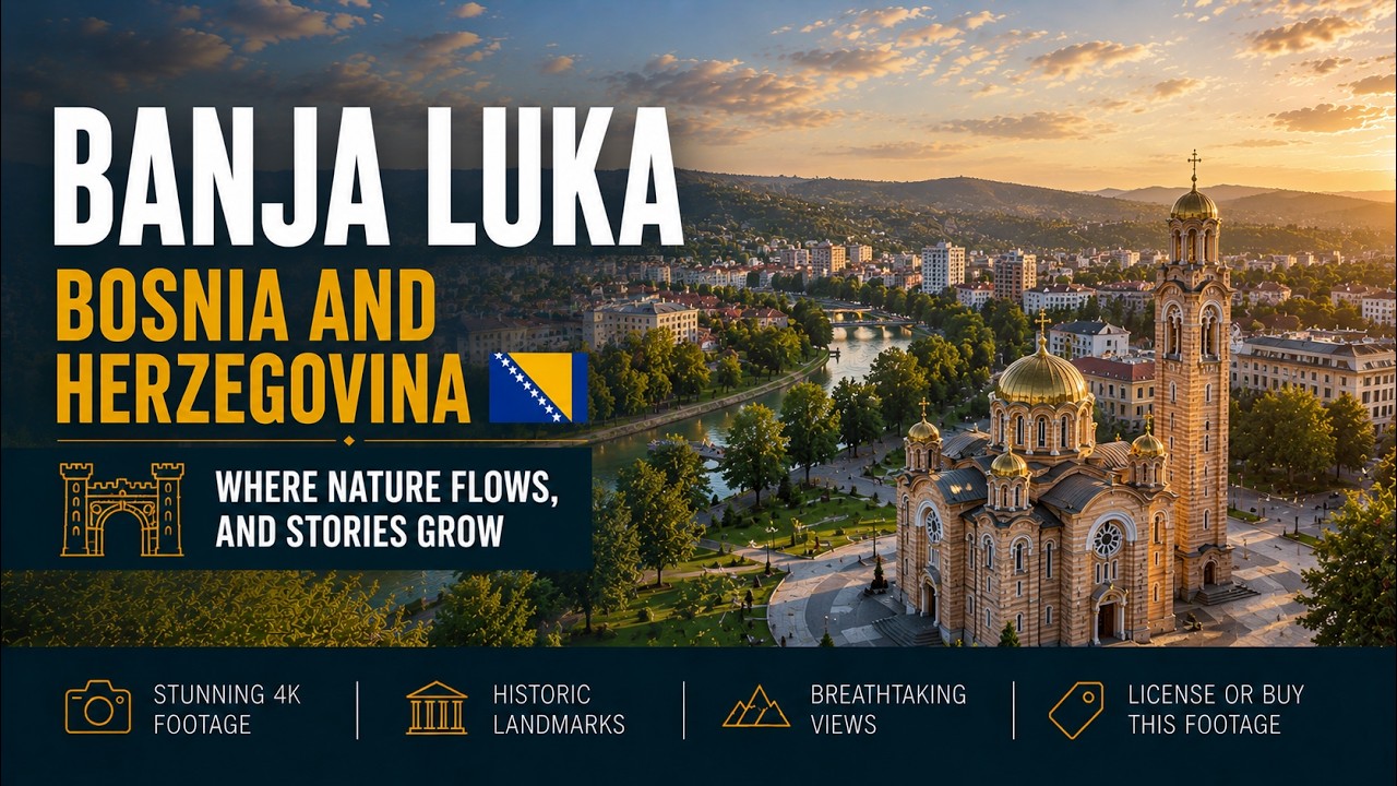 Banja Luka ● Bosnia and Herzegovina 🇧🇦 【4K】 Aerial Cinematic Drone [2023]