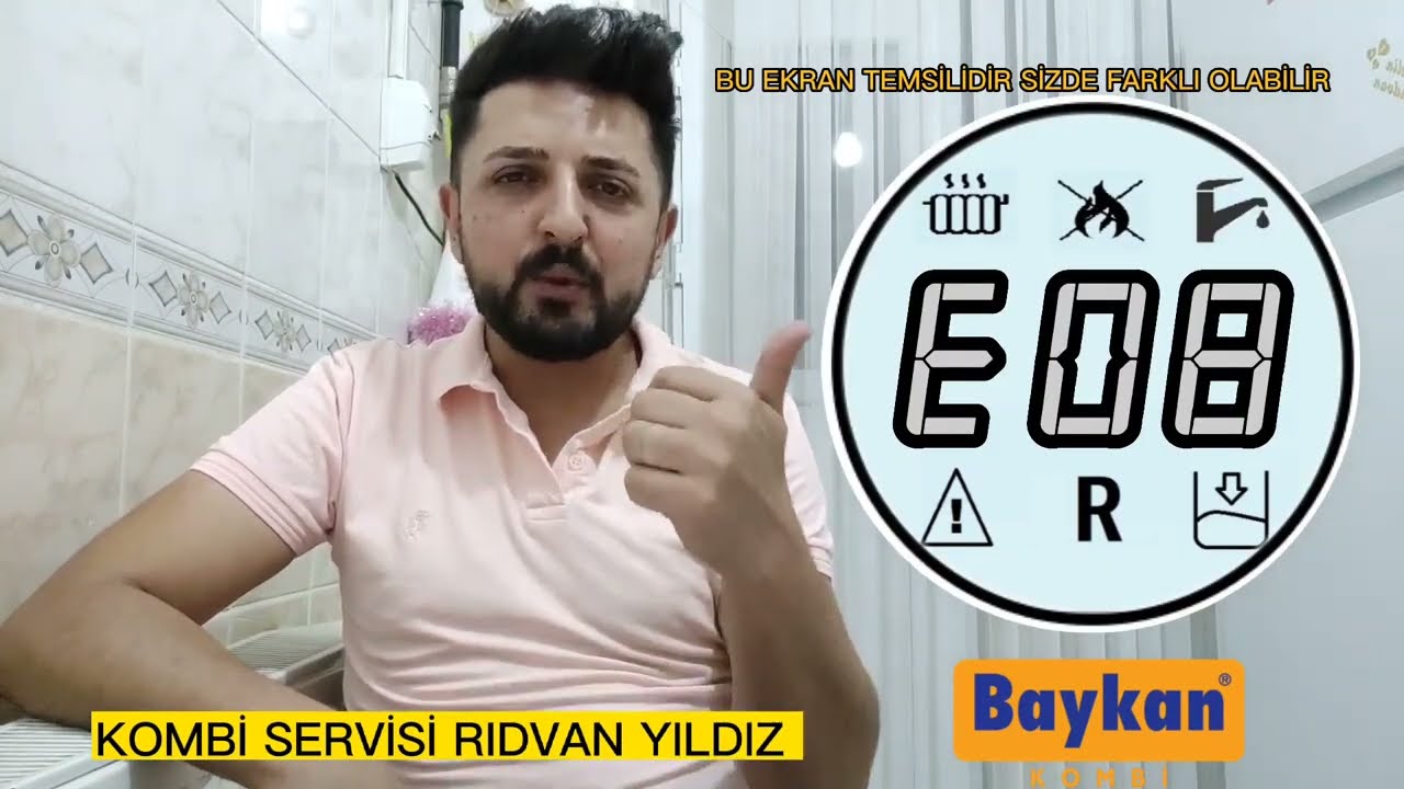 Baykan Kombi E08 Hata Kodu Nedir? Nasıl Giderilir? | Baykan Kombi E08 Arızası Giderme |