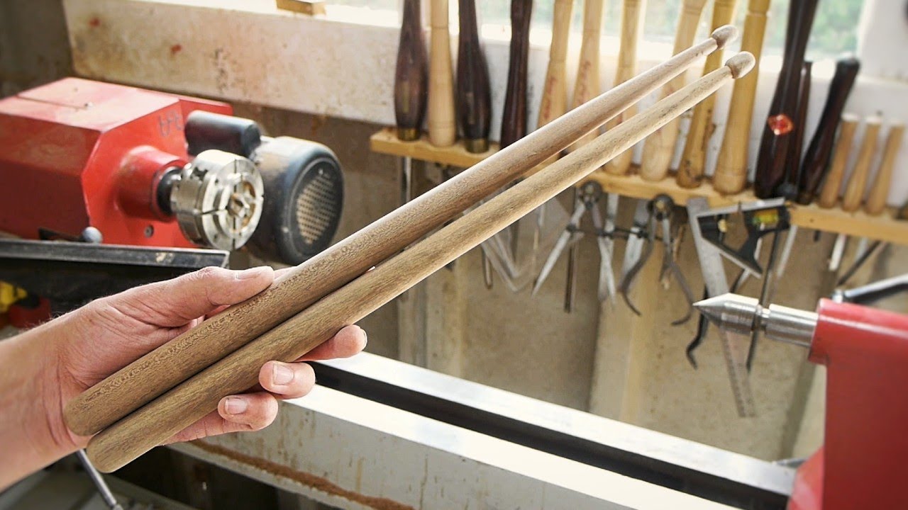Making Drum Sticks - Woodturning