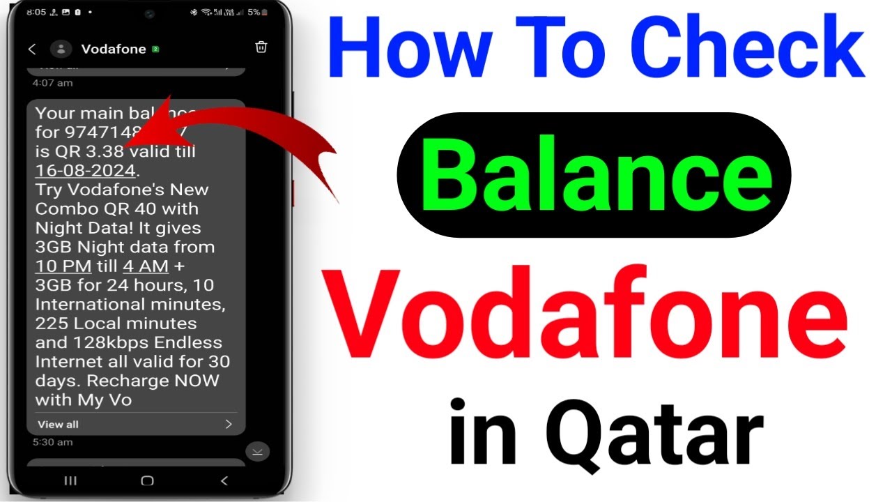 how to check balance in vodafone | Qatar