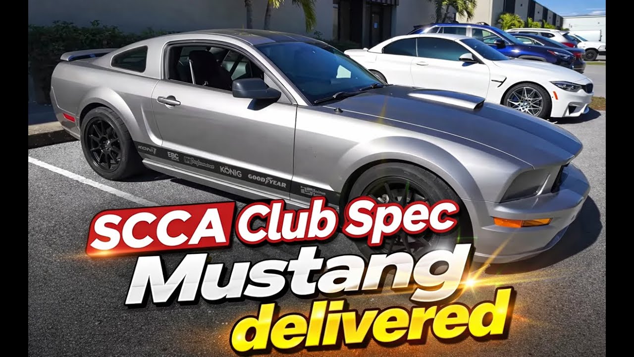SCCA Club Spec Mustang GT S197 delivered. 2008 Ford built by the Powernation (Engine Power) team
