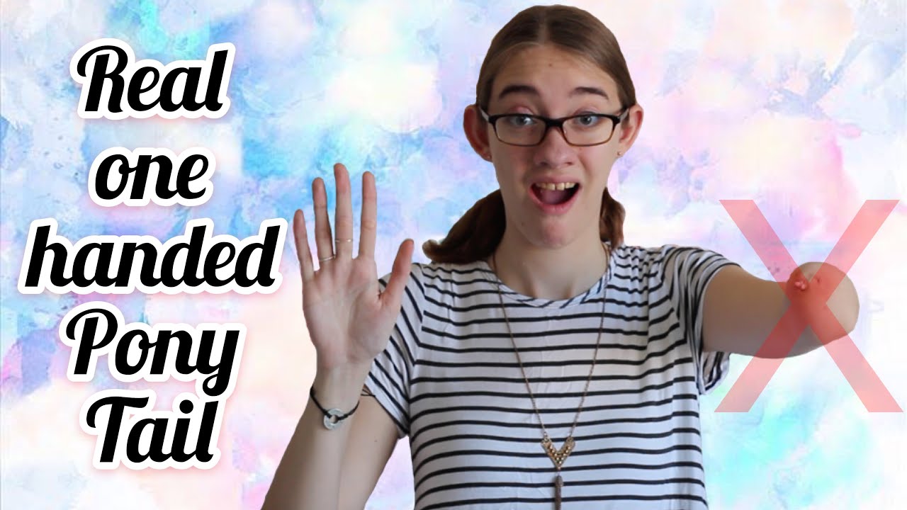 Real one handed ponytail | Without my short arm