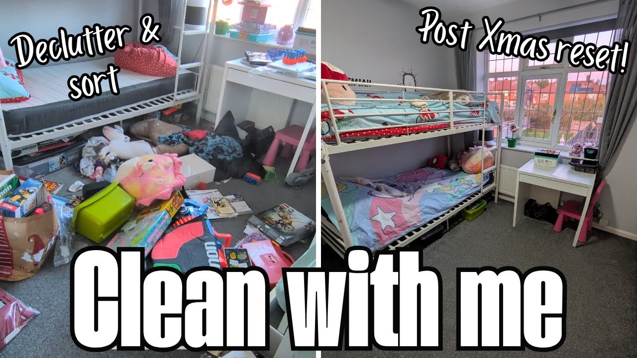 The Kids Bedroom Got OUT OF HAND 😩 | Christmas Reset & Declutter