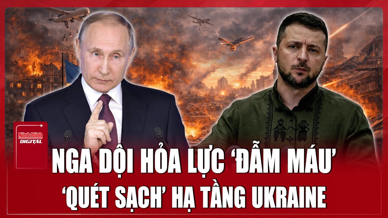 Nga không kích khủng khiếp, Ukraine rung chuyển vì mưa UAV và tên lửa | Ninh Bình Digital