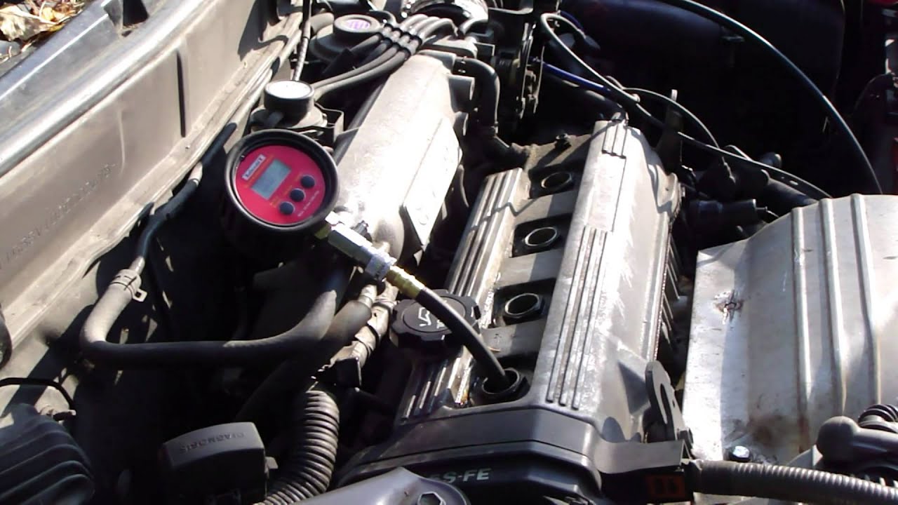 Compression test for pistons by Peter Finn. Toyota car example