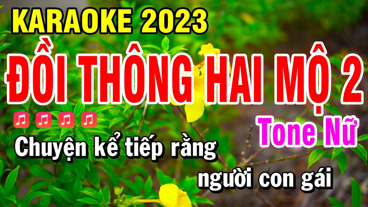 Đồi Thông Hai Mộ 2 Karaoke Tone Nữ Beat Phối Dễ Hát Karaoke Bảo Ngọc