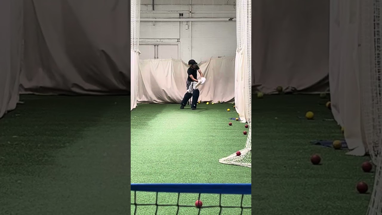 1:1 Ansh Joshi - Working on the left arm over ball swinging in angle.