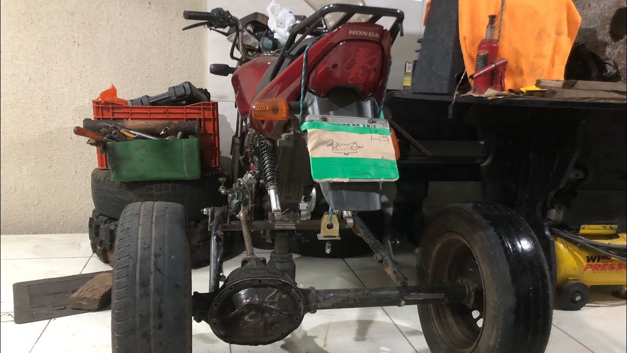 Quadriciclo da Honda 150 Sport já está com diferencial de Chevete no lugar