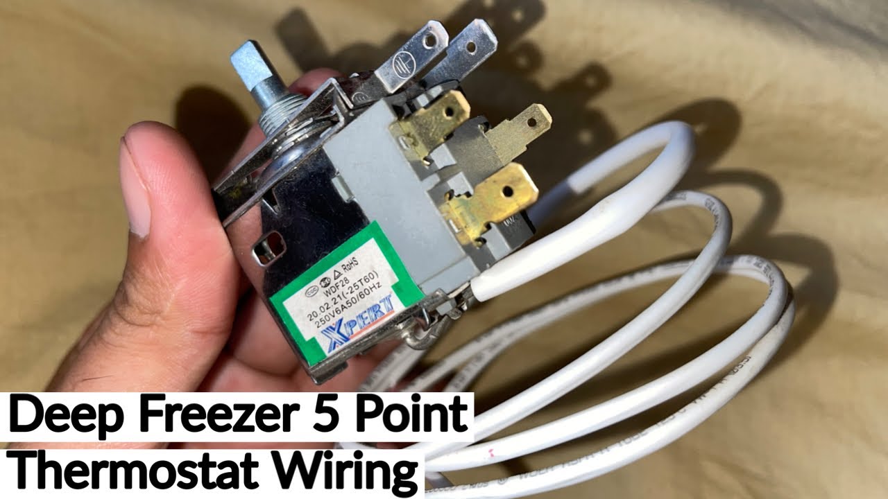 Deep Freezer 5 points thermostat connection explain in Urdu & hindi