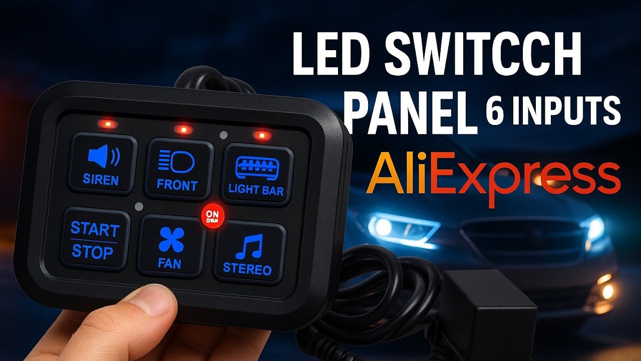 ¡SWITCH PANEL LED para AUTO de ALIEXPRESS! 💡