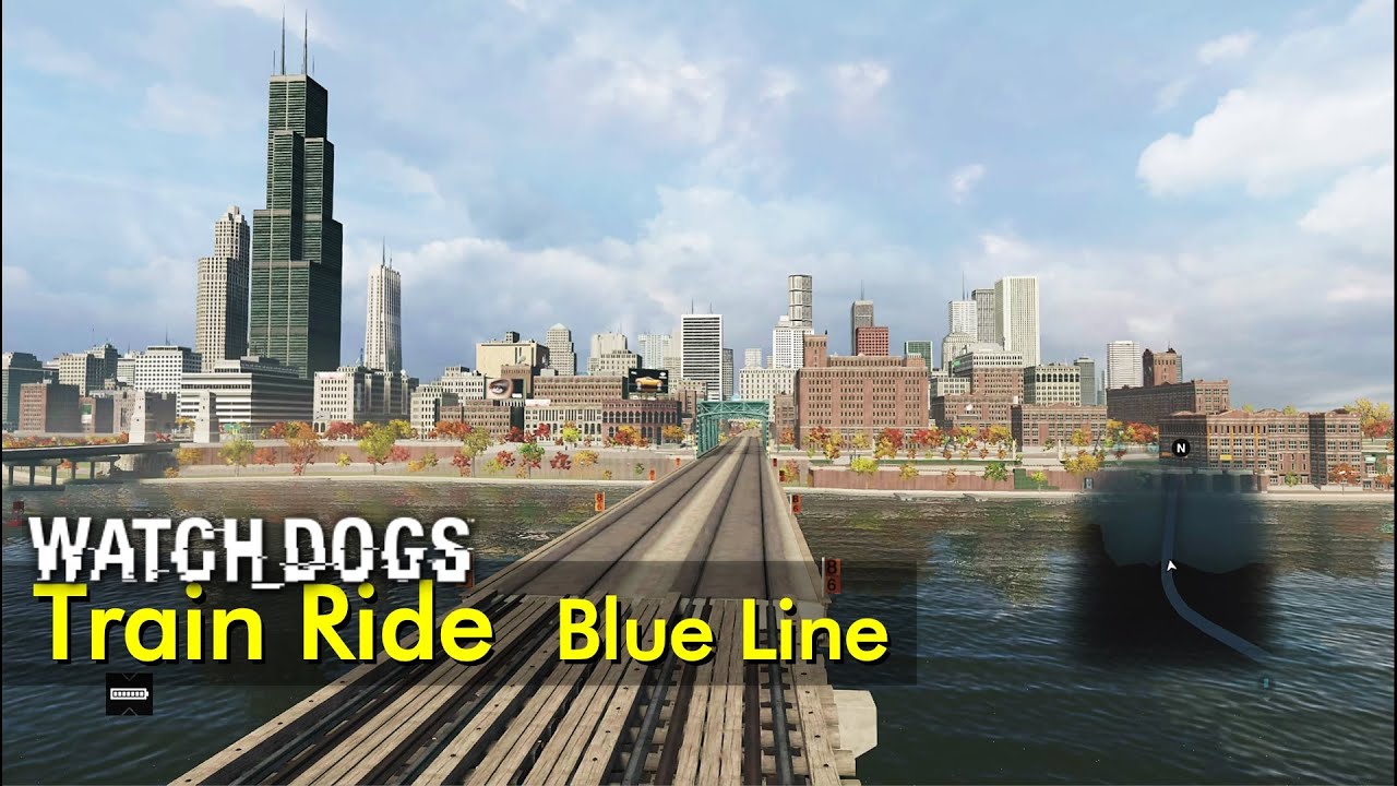 Train Ride - Blue Line (first person) #1 | Watch Dogs
