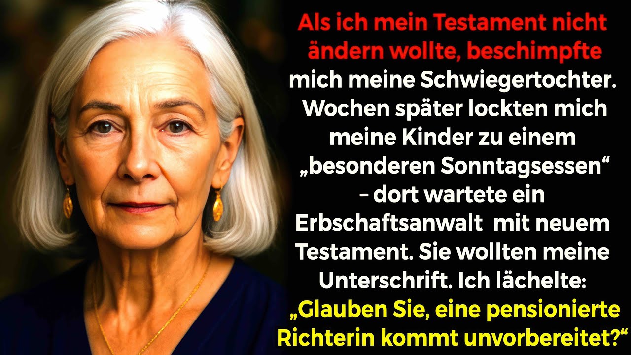 Als ich mein Testament nicht änderte, stellte mir meine Schwiegertochter eine Falle  Zum Glück…