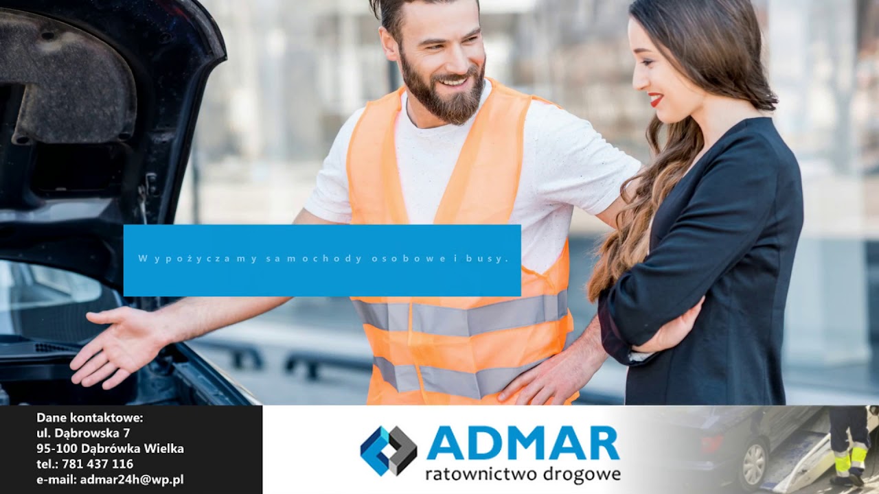 Auto pomoc holowanie awaryjne otwieranie drzwi Dąbr&oacute;wka Wielka Ratownictwo Drogowe Admar