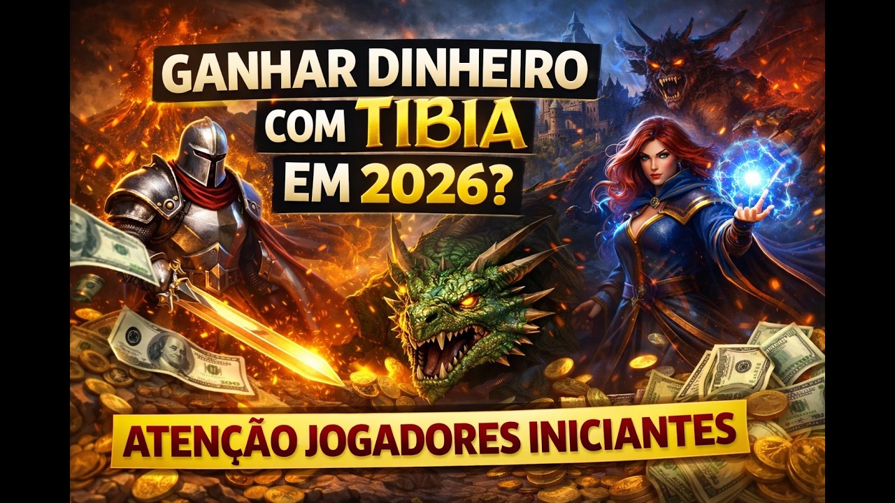 ASSUNTO POLÊMICO! Como ganhar dinheiro jogando Tibia em 2026? Atenção jogadores Iniciantes #polemico