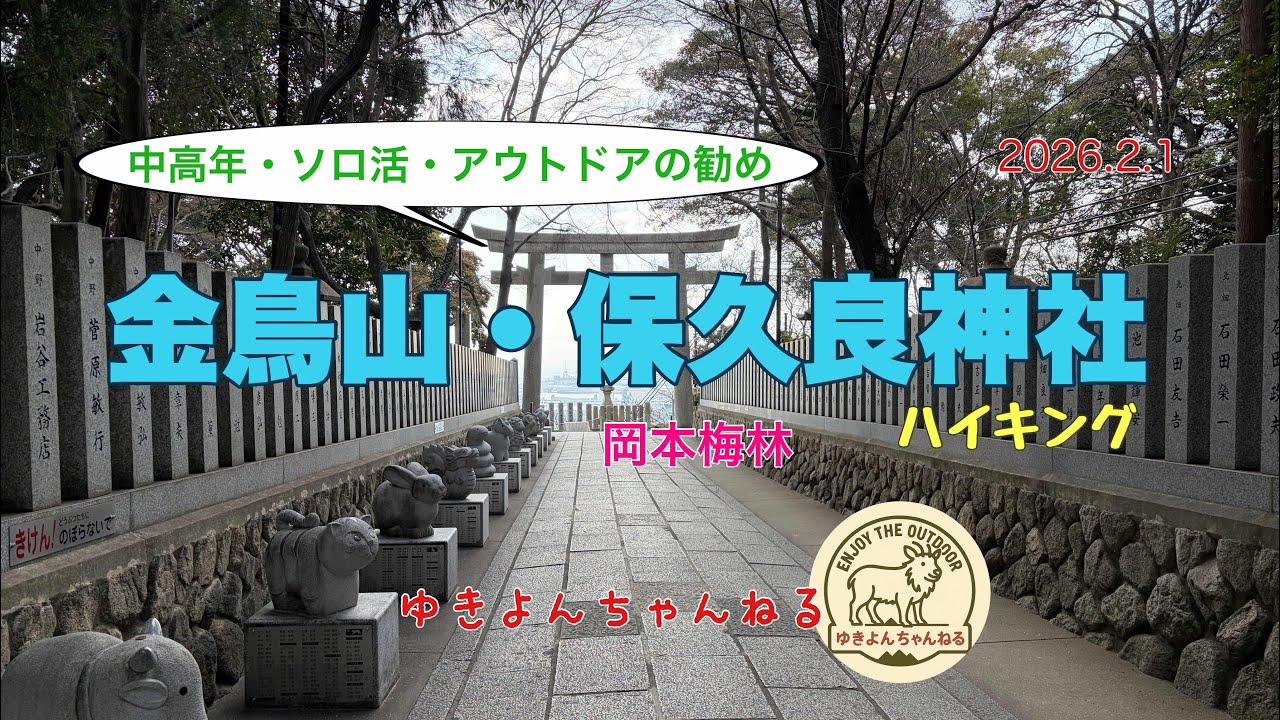 金鳥山・保久良神社　岡本梅林　ハイキング　　中高年・ソロ活・アウトドアの勧め