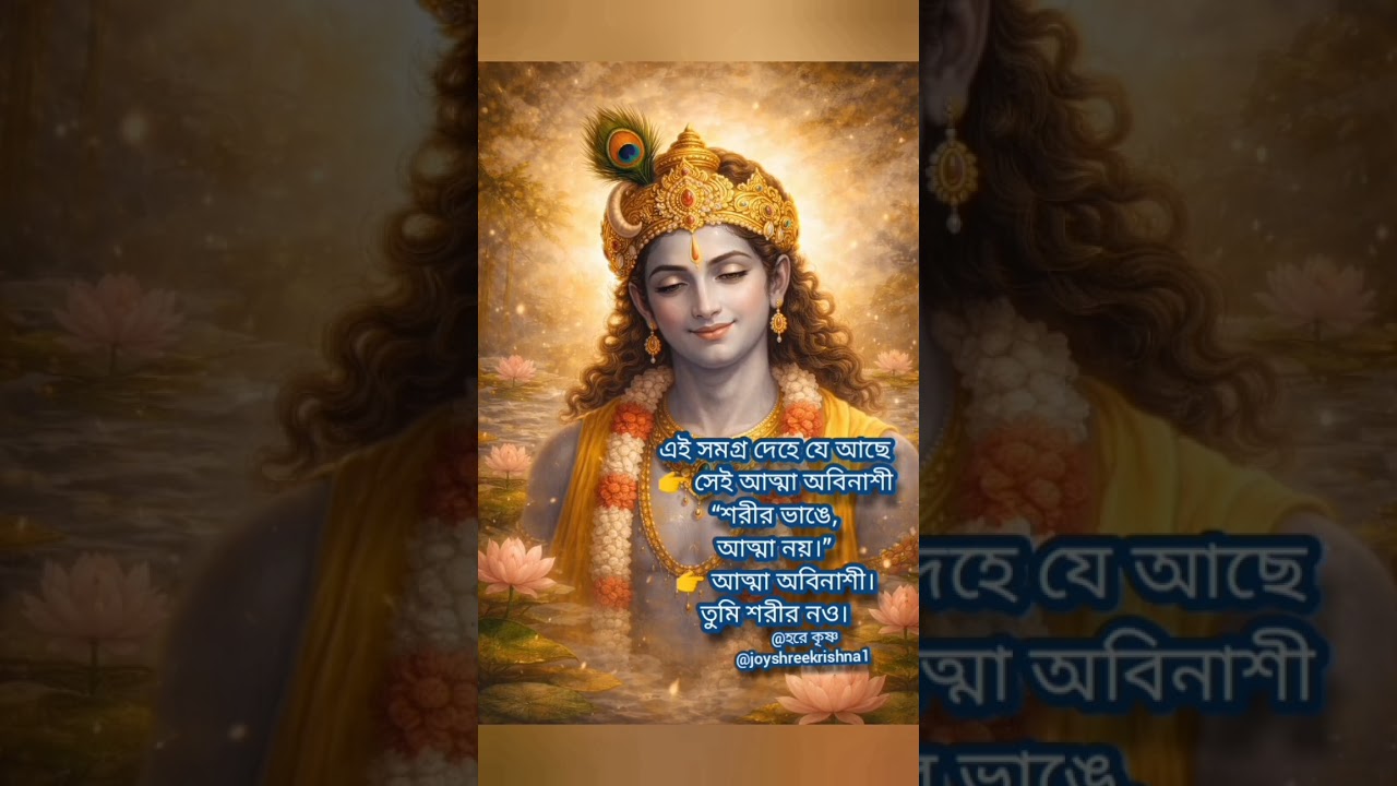শ্রীমদ্ভগবদগীতা: দ্বিতীয় অধ্যায় : সাংখ্য যোগ..@JoyShreeKrishna1 #joyshreekrishna #bhagwargeeta 