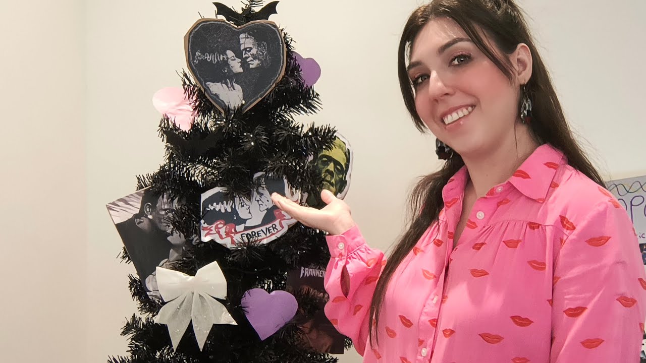 Decorando mi mini pino para Valloween 🖤🕸️