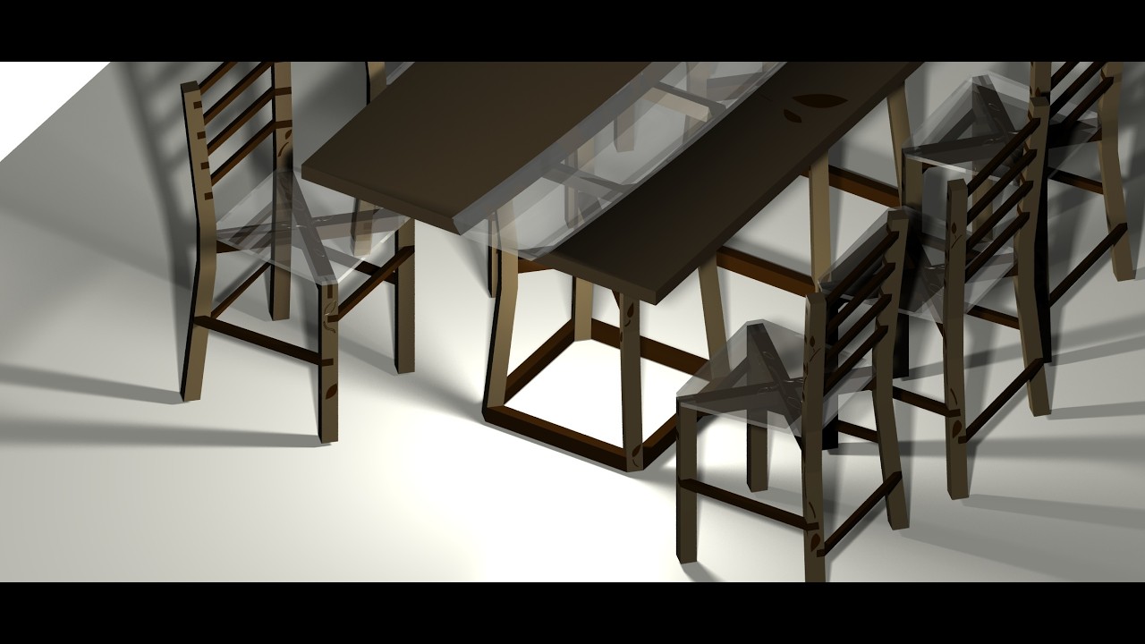 model stołu 3d intellicad, render, pliki do cnc - zakończenie part 4/4