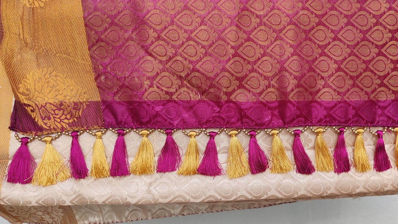 #saree kongulu #new saree tassels 💫#vlog#newone @Goudgariammai__07 