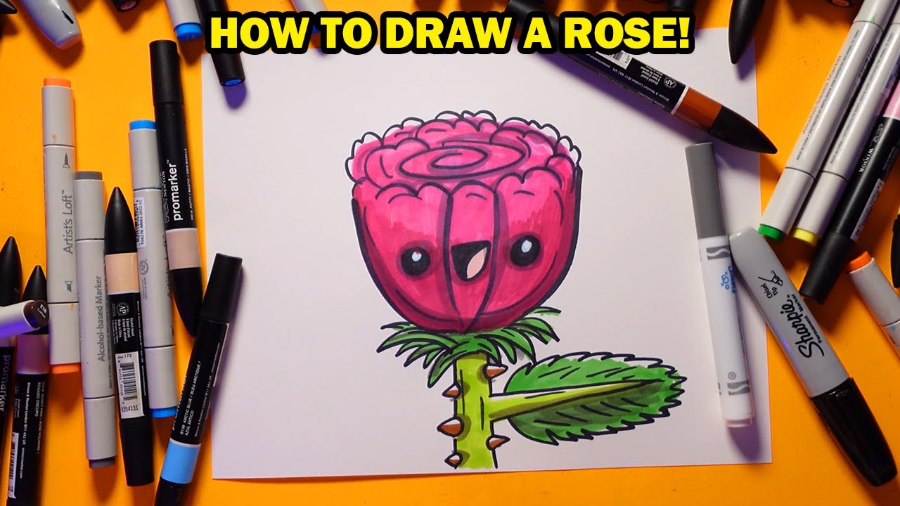 How to Draw a Rose!