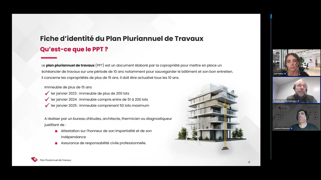 GEXPERTISE WEBINAIRE : Plan Pluriannuel de Travaux, une nouvelle obligation pour votre copropriété
