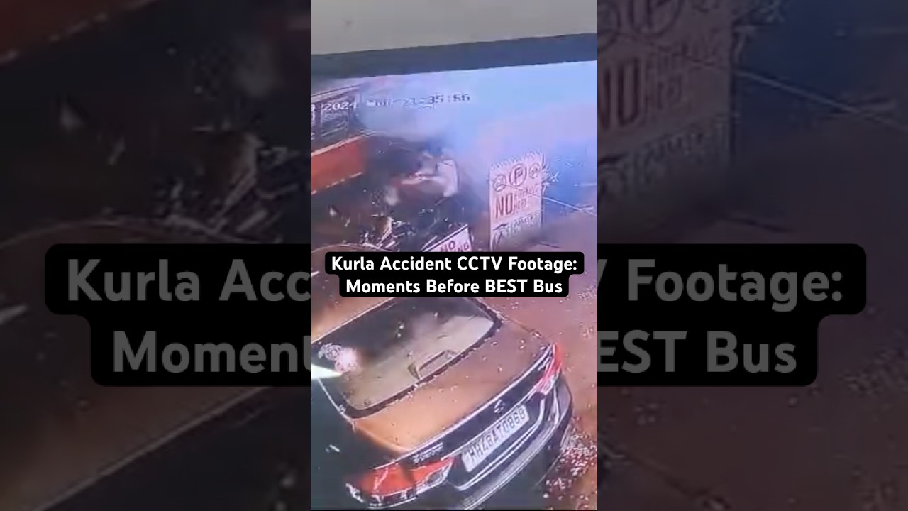 Kurla Accident CCTV Footage: Moments Before BEST Bus Crashed Into public #kurla #mumbai #kutlabus