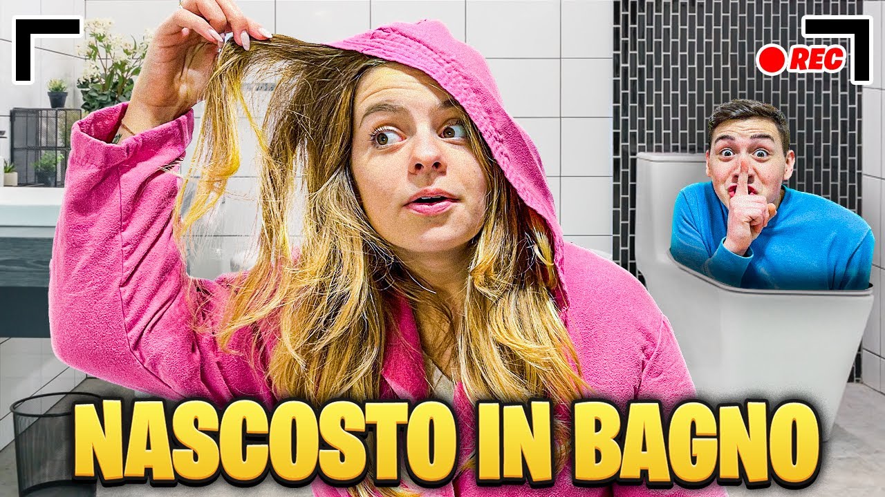 MI NASCONDO IN BAGNO E SPIO I MIEI AMICI PER 24 ORE!!