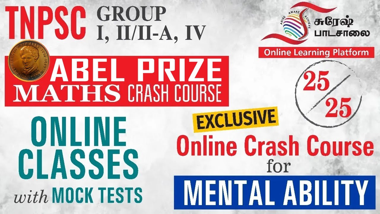ABEL PRIZE | MATHS ONLINE  CRASH COURSE | SURESH PAADASAALAI | Suresh IAS Academy