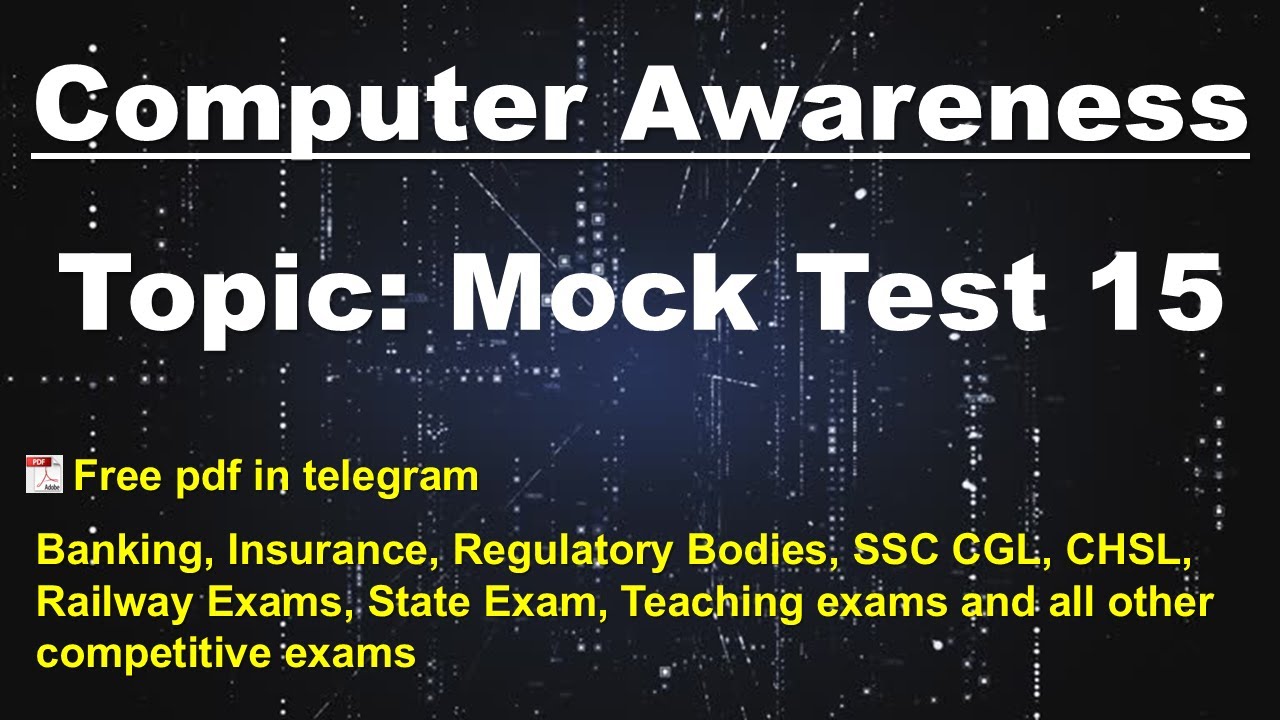 Computer Awareness || Abhishek Sachan Sir || Mock Test 15 || All Competitive Exams || #caandlr