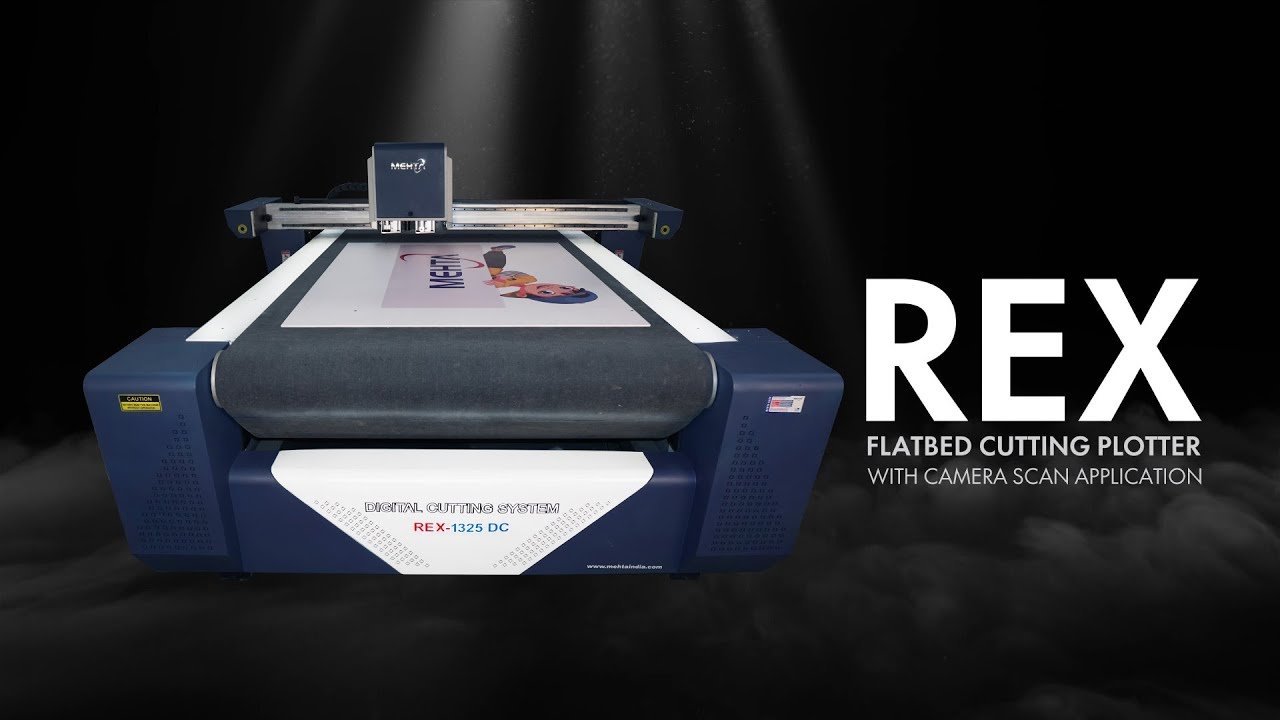 Mehta's Flatbed Cutting Plotter with Camera Scan Application ‘REX’